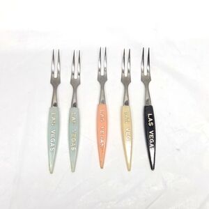 Vintage Las Vegas Little Fork Stainless Steel Relish Cocktail Hors d'oeuvre